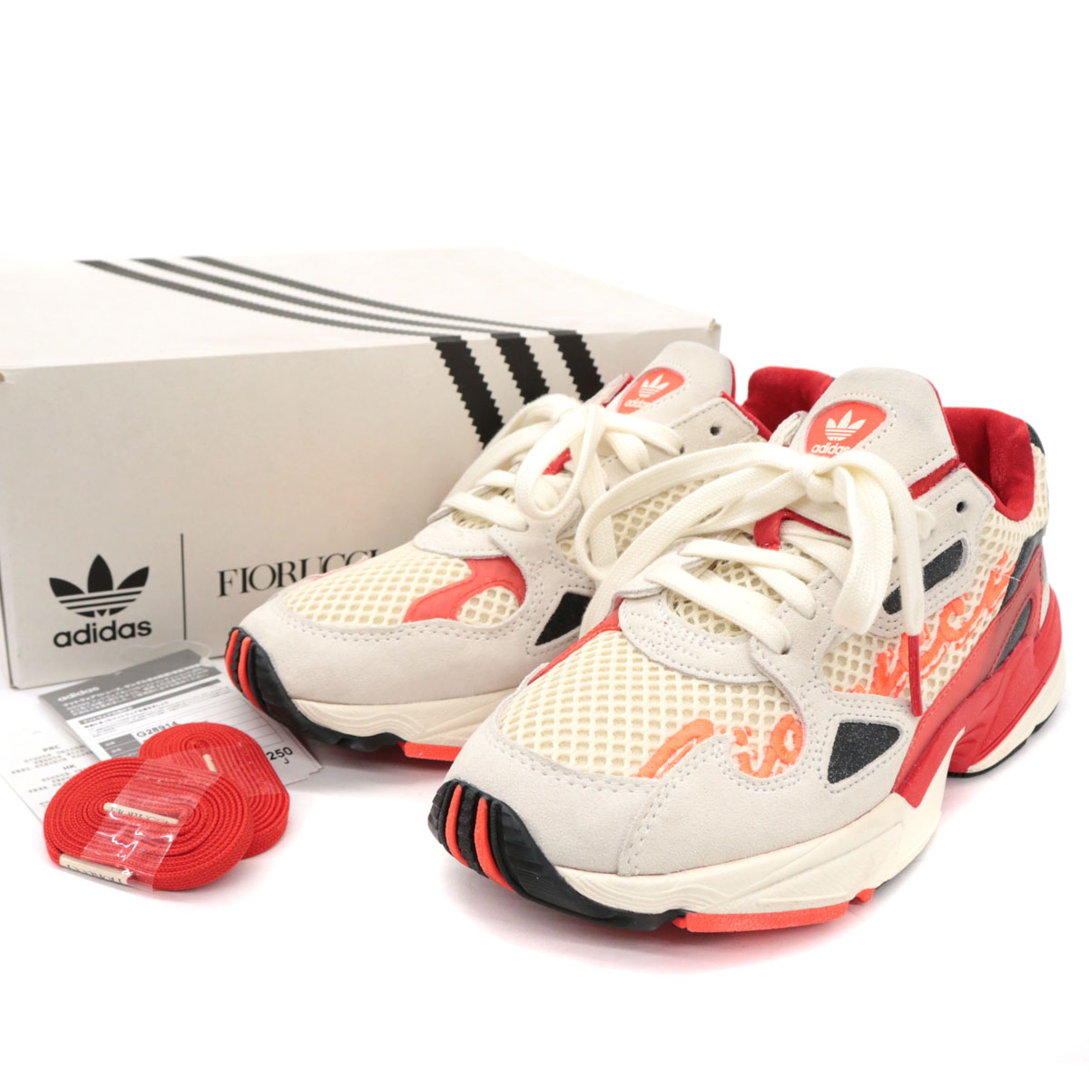超爆安 Adidas 美品 Fiorucci アディダス フィオルッチ Falcon レディース シューズ 靴 中古 サイズ25cm White 白 ホワイト Originals スニーカー ファルコン オリジナルス G214 スニーカー Runningbetty Com