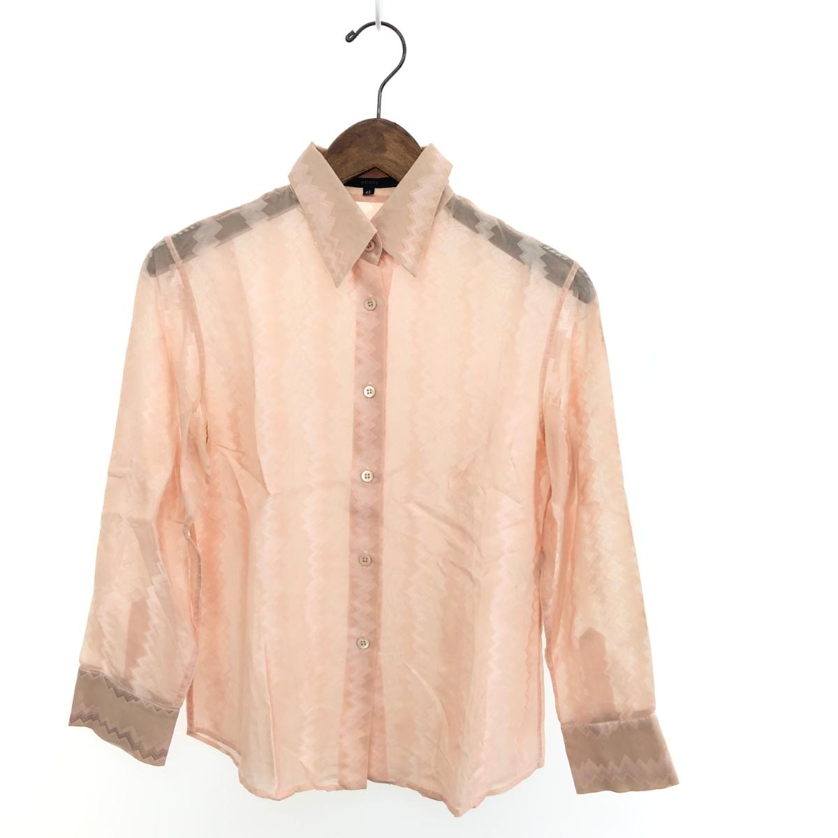 GUCCI - グッチ 147868・ZM341 シャツ ブラウス 長袖 総柄 ブラック 40 2025年最新】GUCCI レディース 長袖 シャツ・ブラウスの人気
