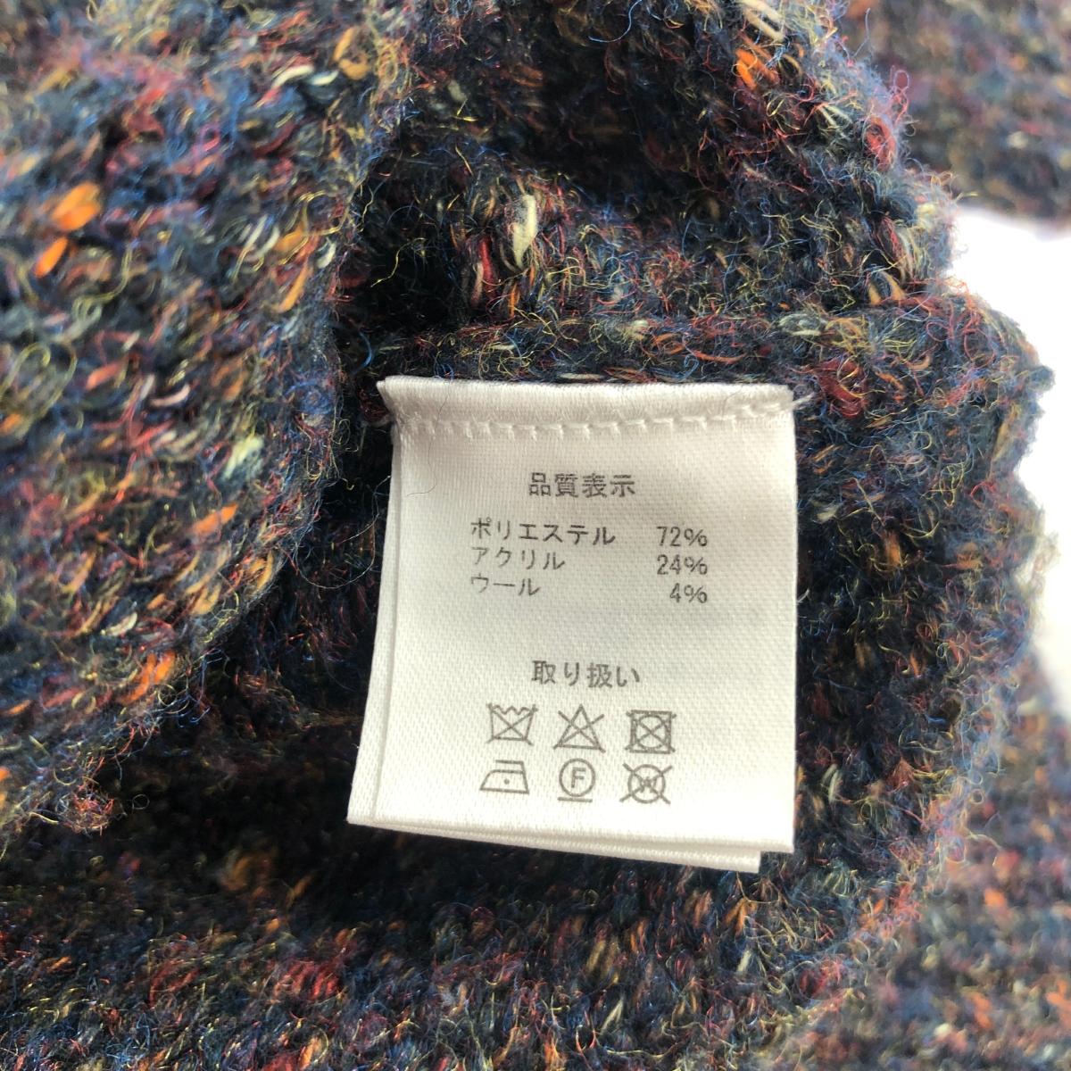 machatt マチャット ハーフボタン ビックシルエット ニット    ネイビー  レディース  トップス　長袖 セーター リサイクルショップ ティファナ / machatt マチャット ハーフ