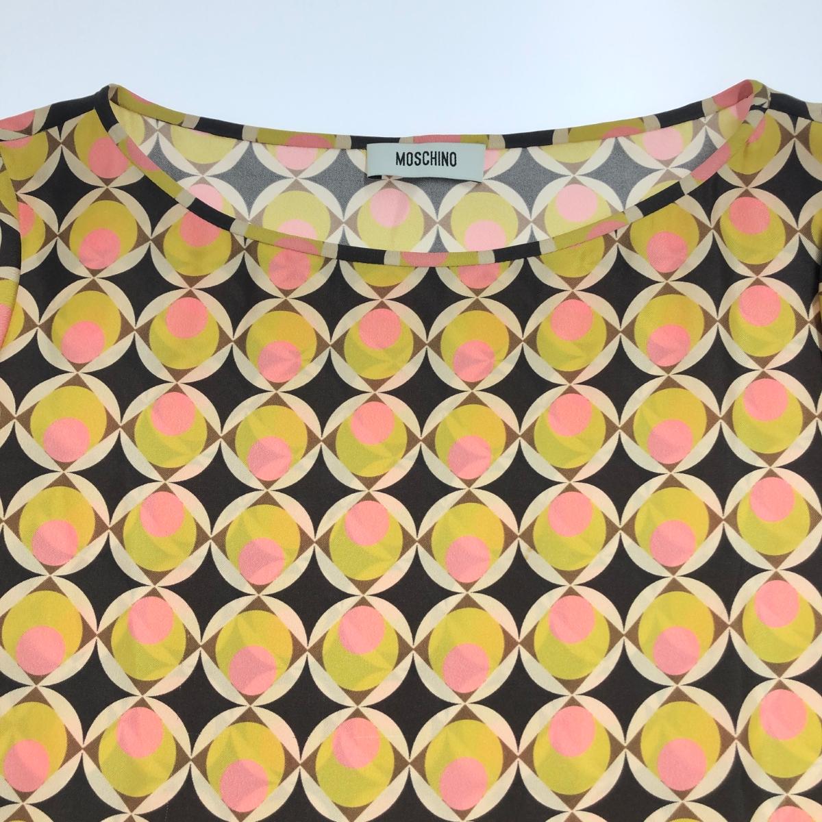 【美品】モスキーノ MOSCHINO ワンピース グラフィティ　シルク 40 リサイクルショップ ティファナ / MOSCHINO モスキーノ シルク