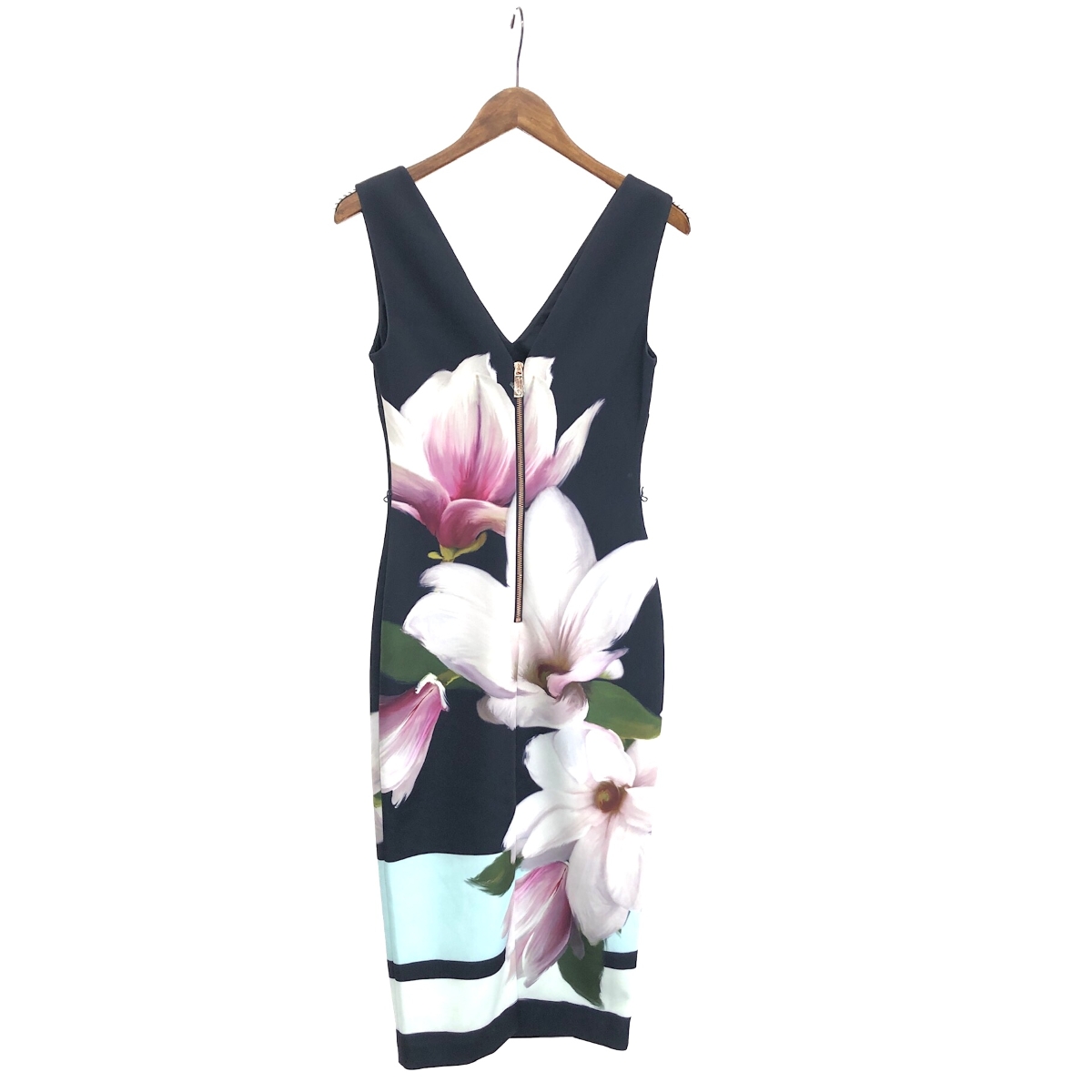 【美品】テッドベーカーTED BAKER フラワープリント ラダーレース ドレス Ted Baker（テッドベーカー）の「ABRIEE フラワープリント