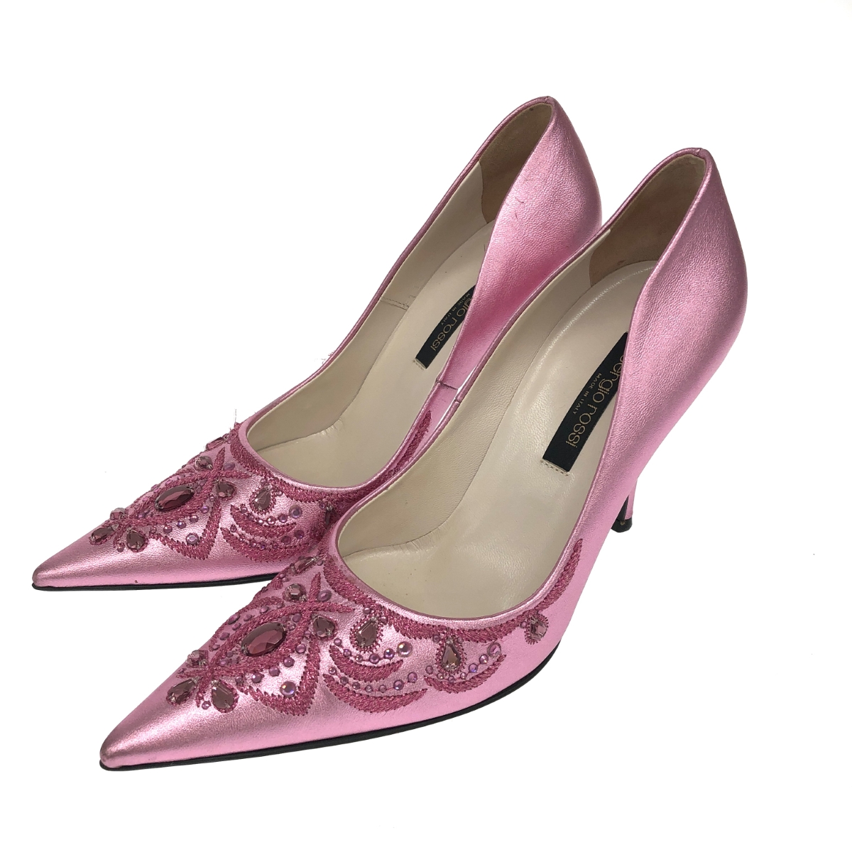 ☆セルジオロッシ☆ビジュー付パンプス セルジオロッシ ビジューパンプス